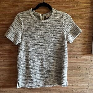 Anthropologie Postmark Heather Metallic Classic Tweed Top small